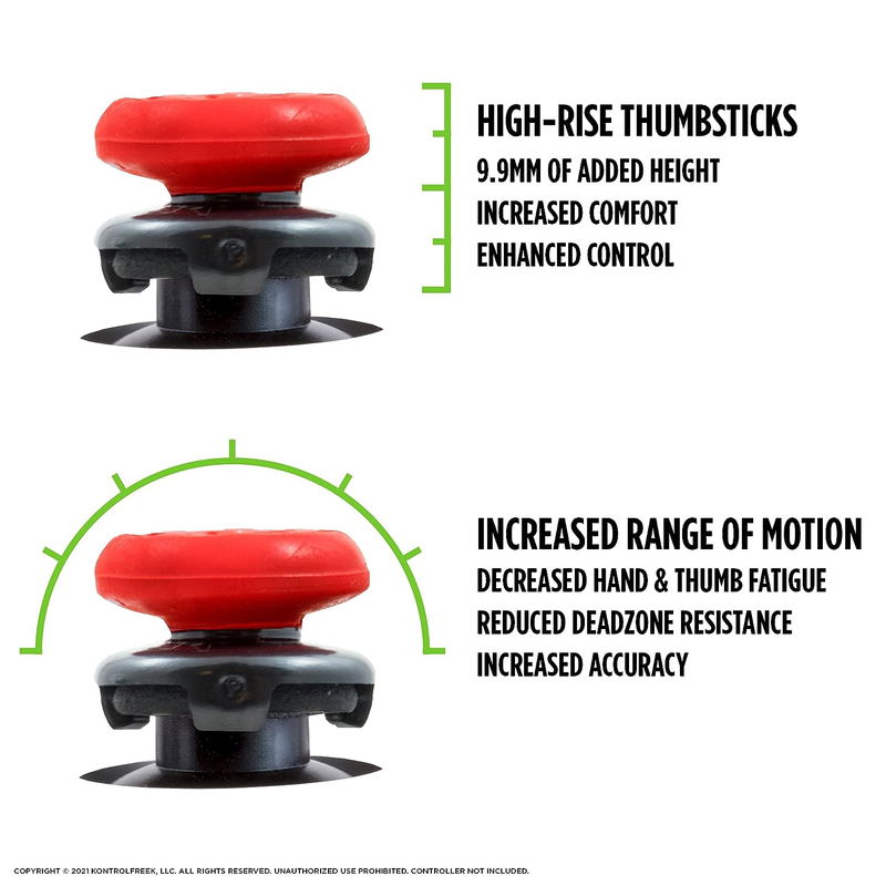 KontrolFreek Inferno Performance Grips for Xbox Series X (Red) image 3
