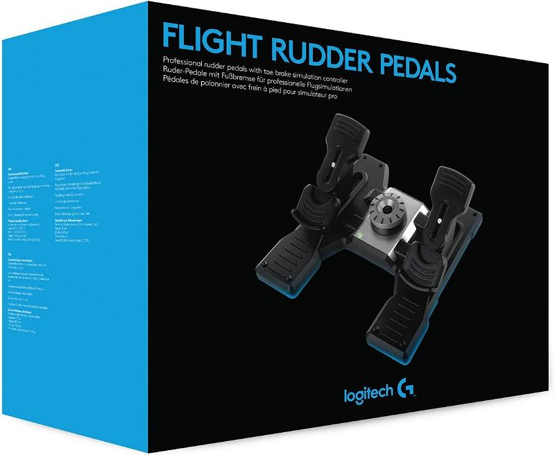 Logitech G Flight Yoke System, Flight Rudder Pedals, and Flight