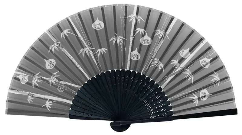 Dragon Quest Smile Slime Japanese Series Folding Fan Gray (Re-run) image 1