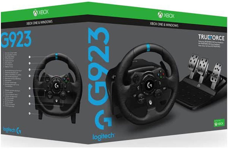 Logitech G923 Racing Wheel and Pedals for Xbox One / PC for 