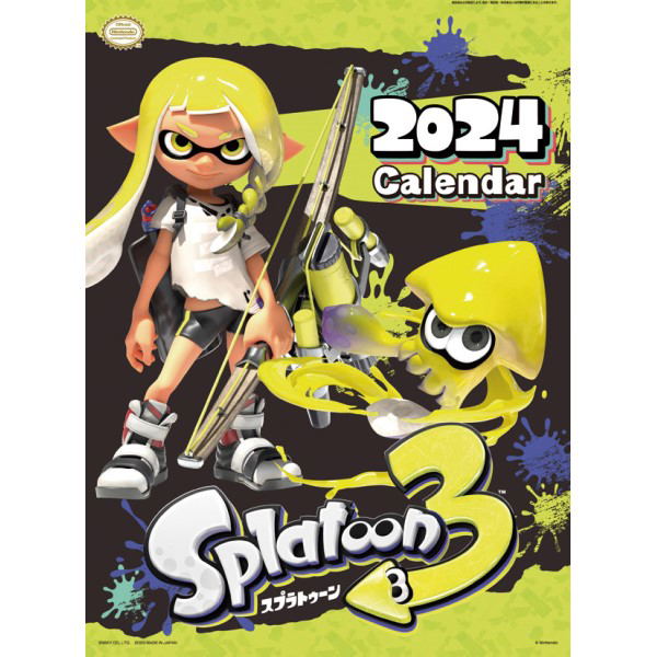 Splatoon 3 2024 Wall Calendar Bitcoin & Lightning accepted