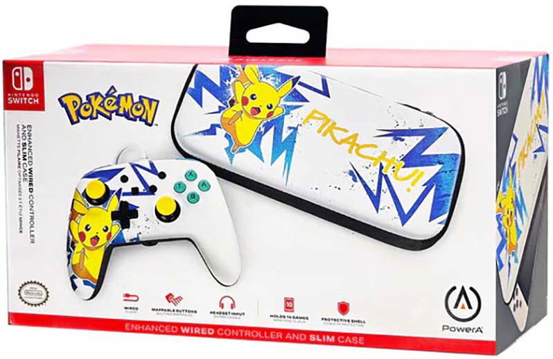 PowerA Enhanced Wired Controller and Slim Case for Nintendo Switch