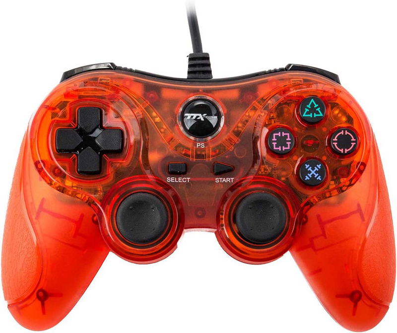 TTX PS2 Wired Controller (Red) image 1