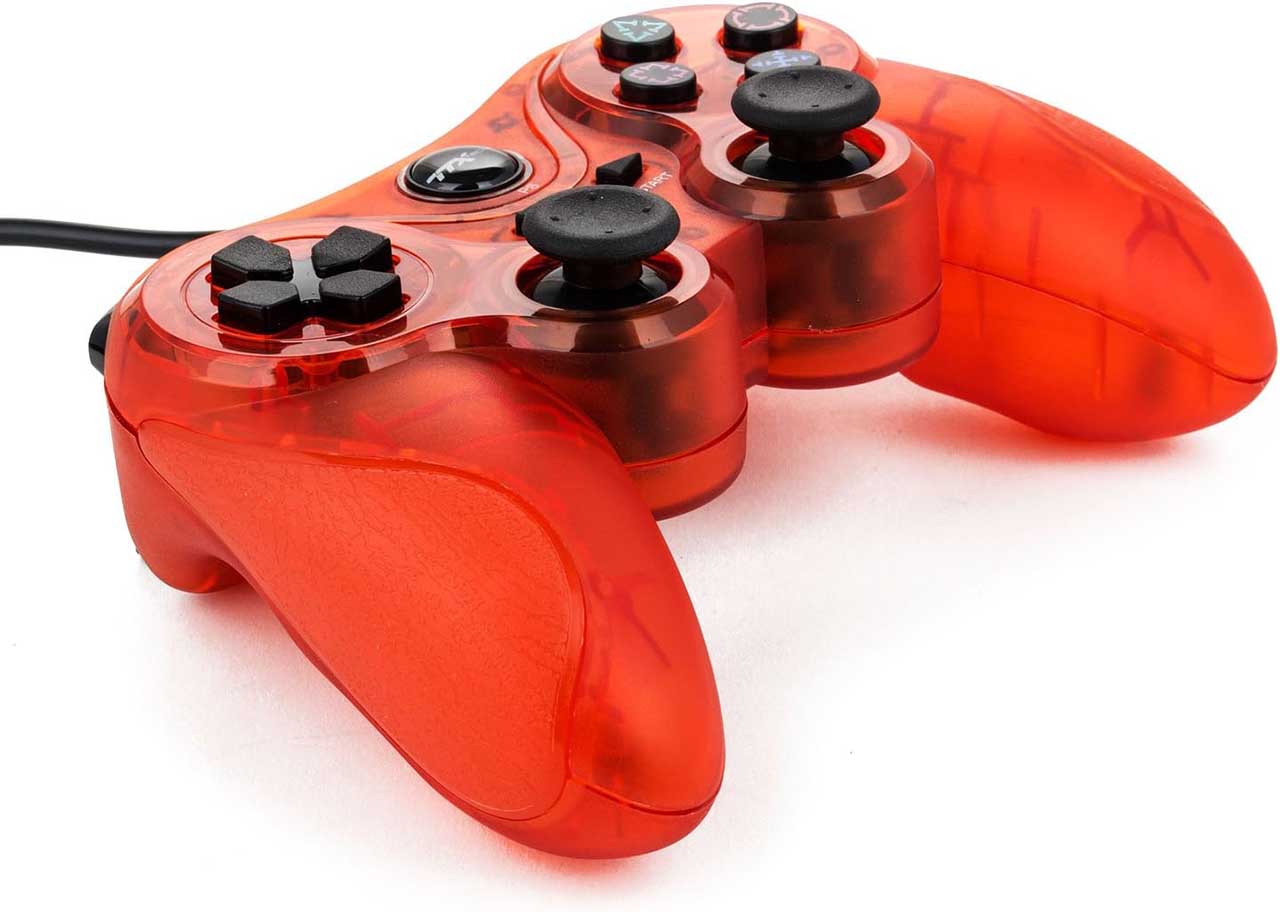 TTX PS2 Wired Controller (Red) for PlayStation 2, PlayStation