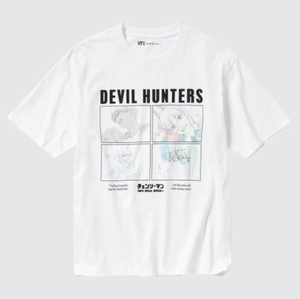 UT Chainsaw Man x Kosuke Kawamura Devil Hunters Graphic T-Shirt (White | Size L)_