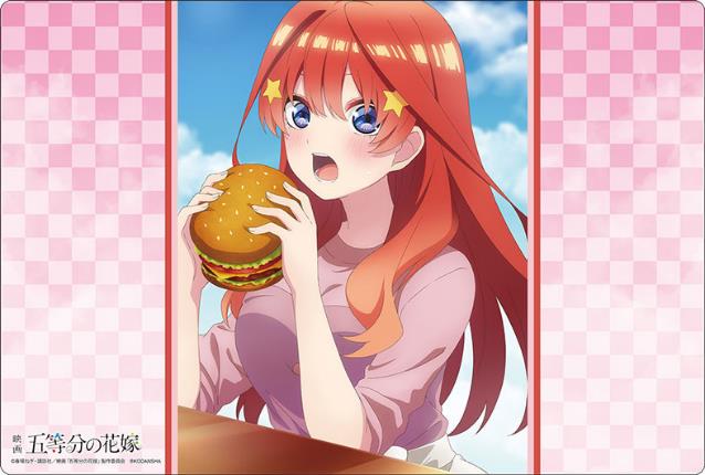 Bushiroad Rubber Mat Collection V2 Vol. 971 "The Quintessential Quintuplets Movie" Nakano Itsuki Hamburger Ver. image 1