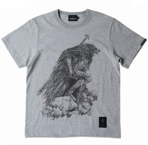 Elden Ring x Torch Torch T-shirt Collection: Blaidd the Half-Wolf Heather Gray (XXL Size)_