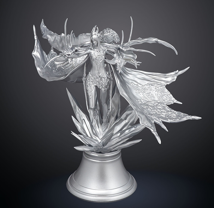 Final Fantasy XVI Summoned Beast Shiva Silver Ver. Diorama Figure Square Enix