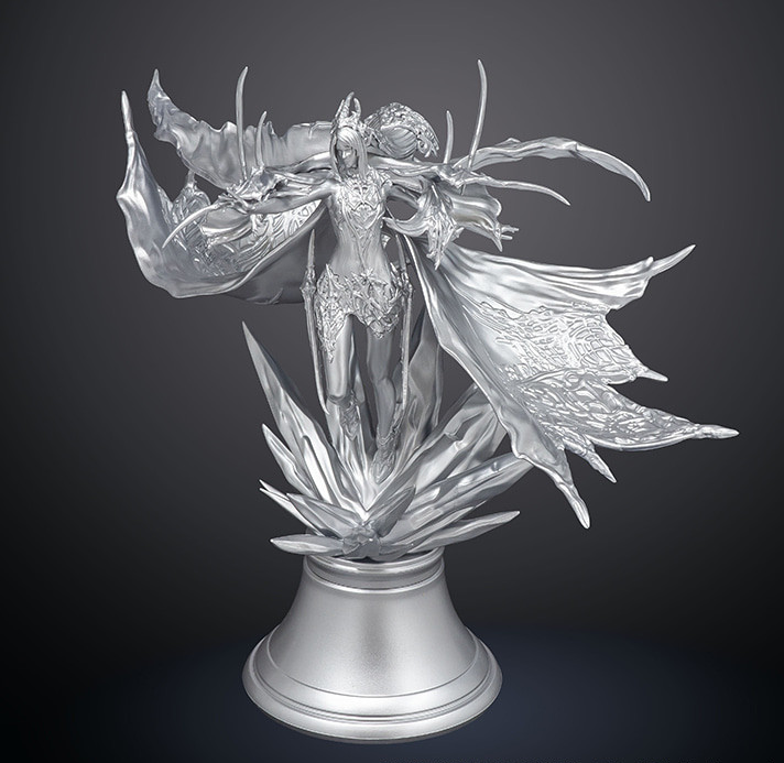 Final Fantasy XVI Summoned Beast Shiva Silver Ver. Diorama Figure image 1