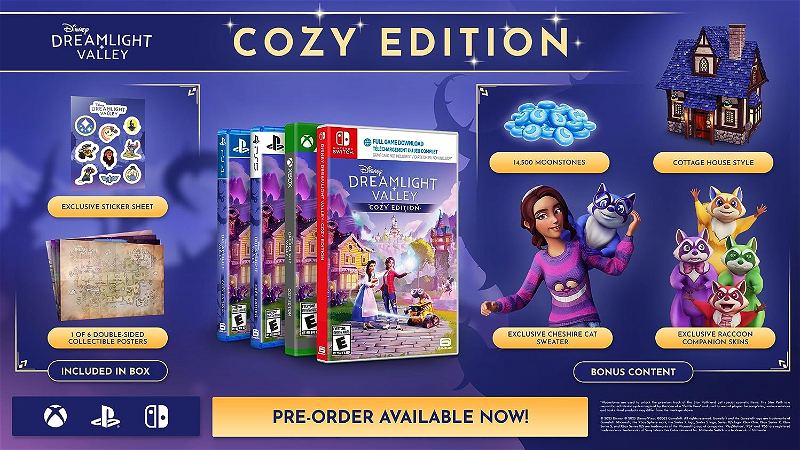 Disney Switch a [Cozy Valley for Dreamlight Nintendo box) in (Code Edition]