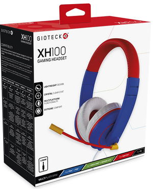 Gioteck XH-100S Stereo Gaming Headset for PS4 / Xbox One / Nintendo Switch (Blue/Red)_