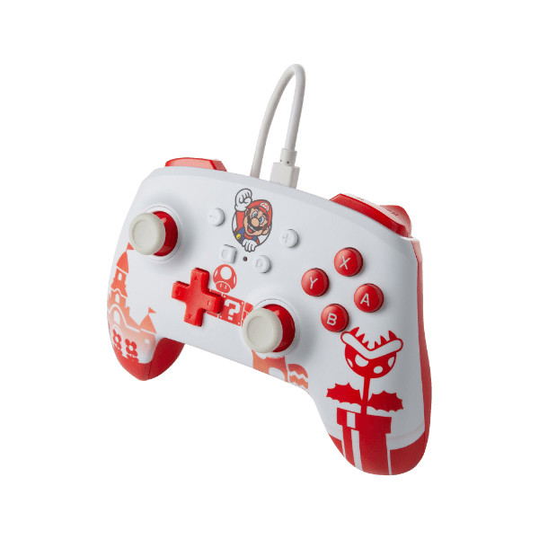 PowerA Enhanced Wired Controller for Nintendo Switch (Mario Red/White) image 3