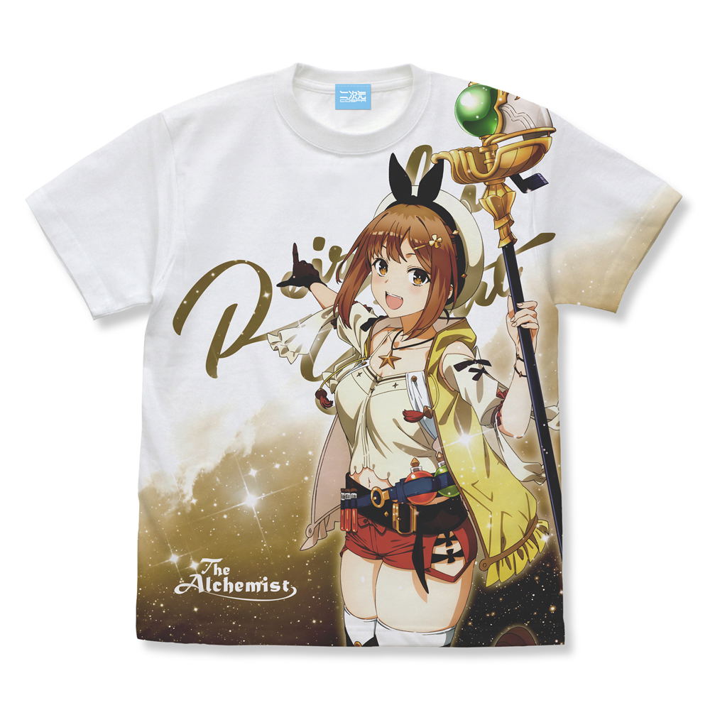 Atelier Ryza Eternal Darkness and the Secret Hideout Ryza Full Graphic T-shirt (White | Size S)