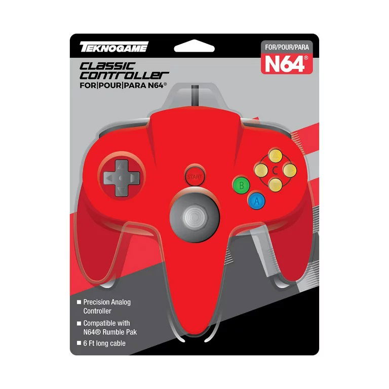 Classic Controller for N64 (Red) for Nintendo64