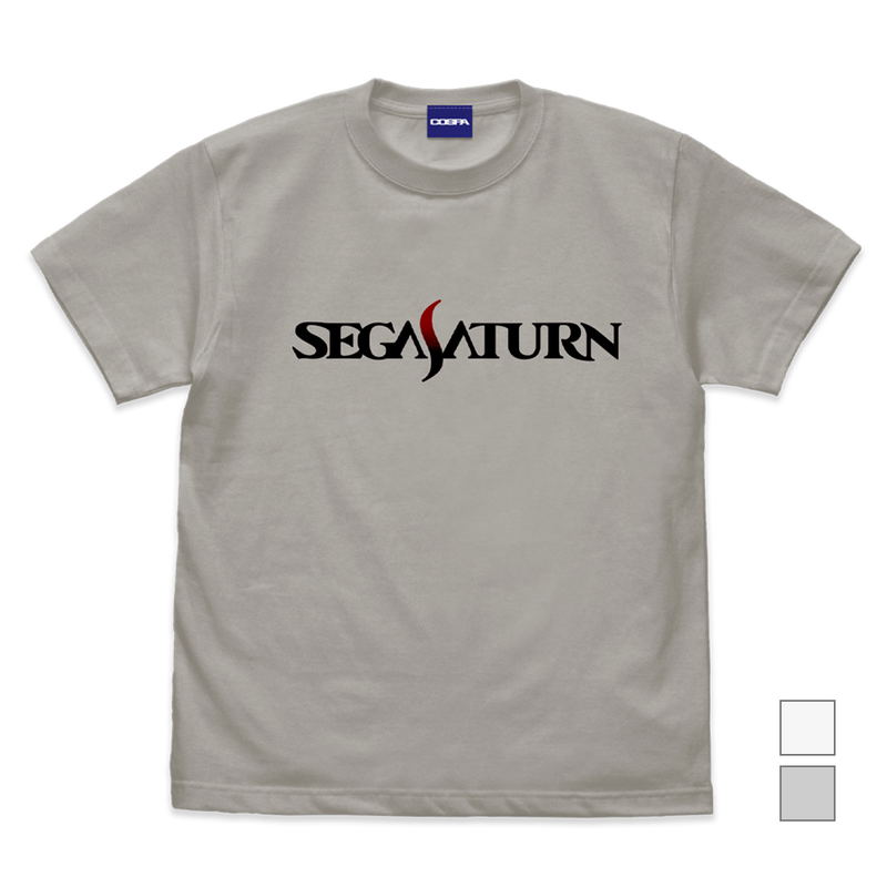 Sega Saturn Logo T-shirt Ver.2.0 Light Gray (S Size) image 1