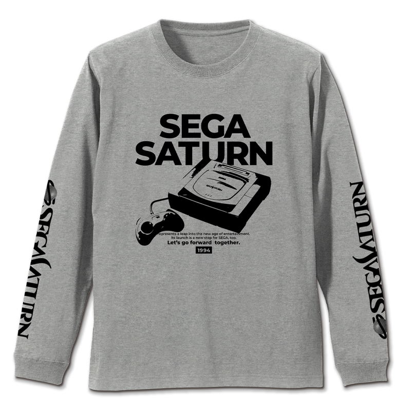 Sega Saturn Ribbed Long Sleeve T-shirt (Mix Gray | Size XL) image 1