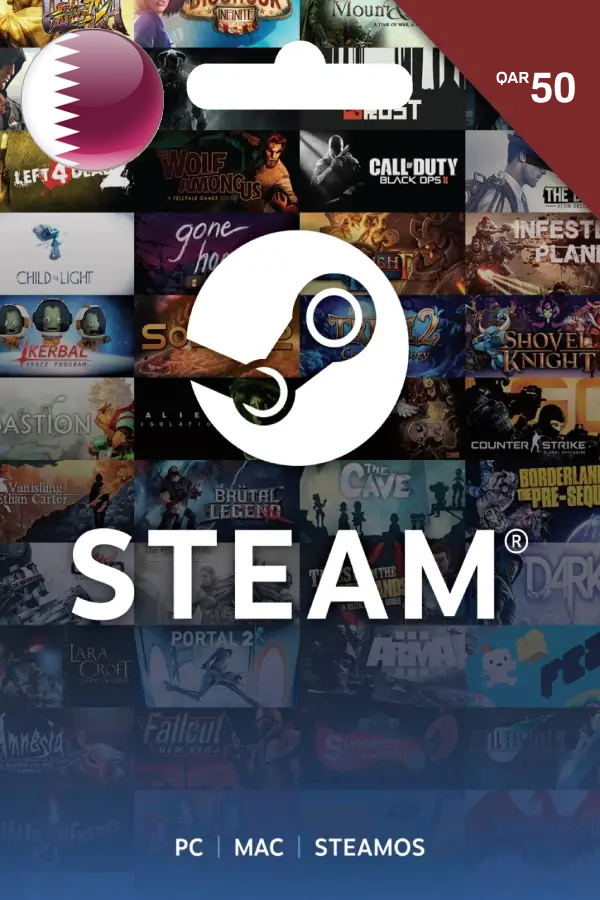 Steam Gift Card (QAR 50 | For Qatar Currency Only) STEAM digital — Import Game Deal