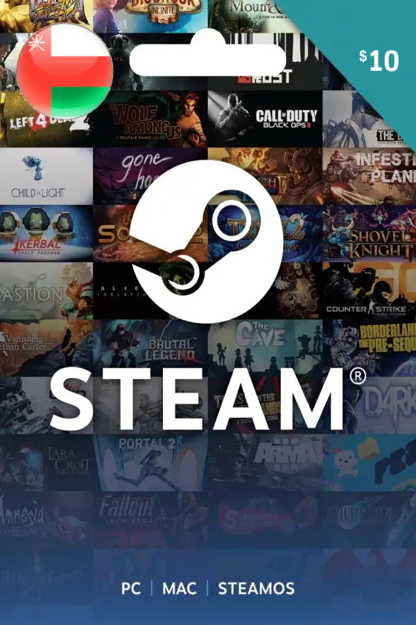 Steam Gift Card (USD 10 | For Oman Currency Only) STEAM digital — Import Game Deal