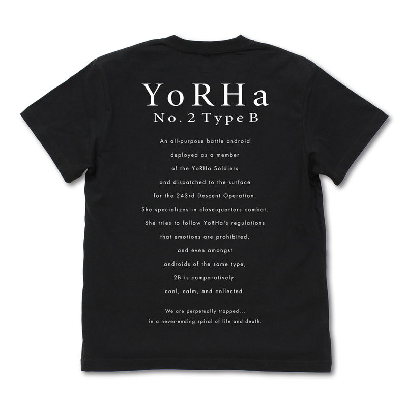 NieR:Automata Ver1.1a 2B T-shirt (Black | Size M) image 2
