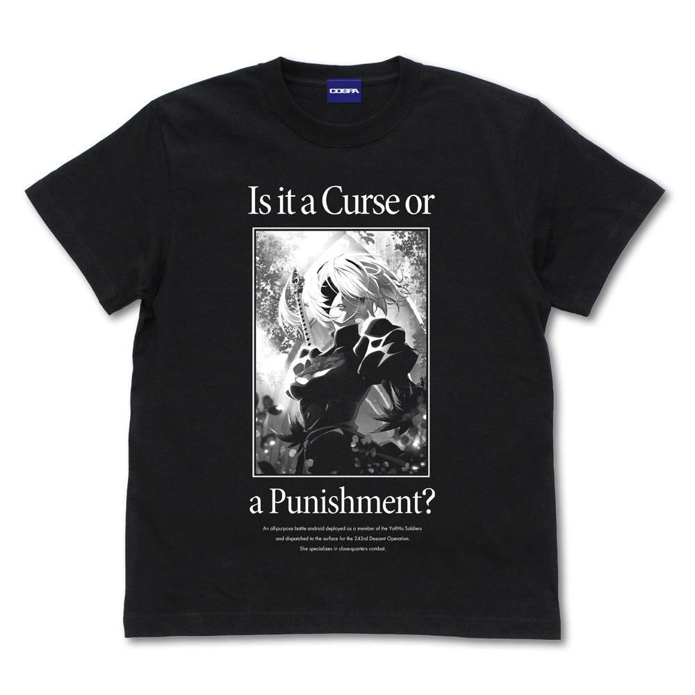 M〜L　(2B)　Tシャツ　NieR:Automata Ver1.1a　ステッカ NieR:Automata Ver1.1a 2B T-shirt (Black | Size XL)