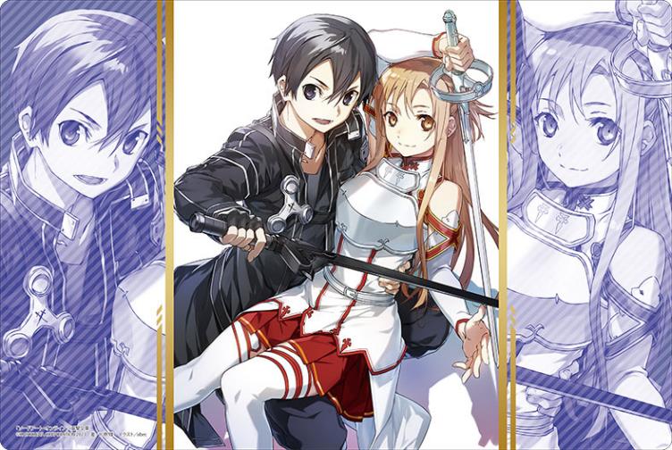 Bushiroad Rubber Mat Collection V2 Vol. 1000 Dengeki Bunko Sword Art Online Kirito & Asuna image 1