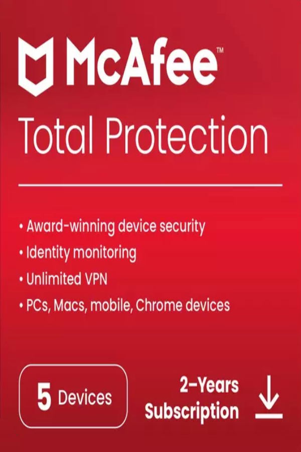 McAfee Total Protection (2 Years / 5 Devices) <span class="ext ext_digital">digital</span> image 1