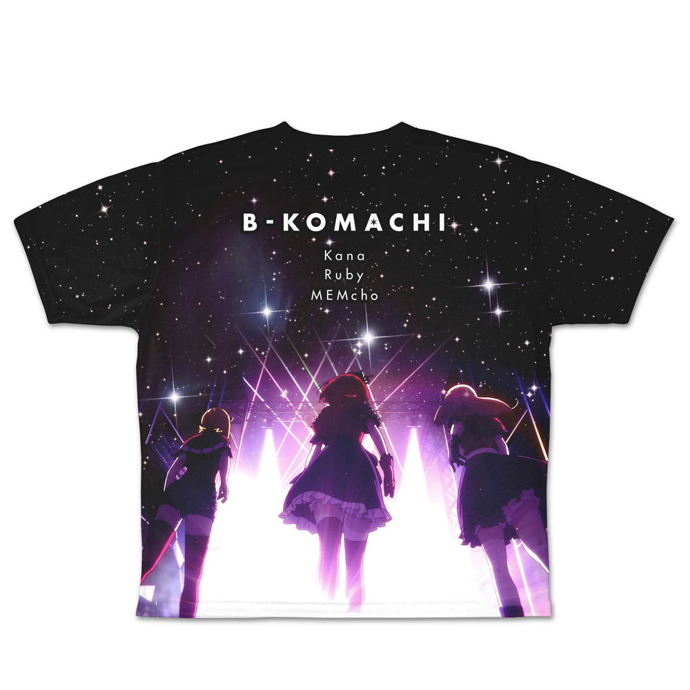 Oshi No Ko B Komachi Double-sided Full Graphic T-shirt (Size XL)