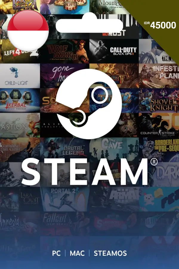 Steam Gift Card (IDR 45000 | For Indonesia Currency Only) <span class="ext" style="background-color: #2a475e; color: #FFFFFF;">STEAM</span> <span class="ext ext_digital">digital</span> image 1