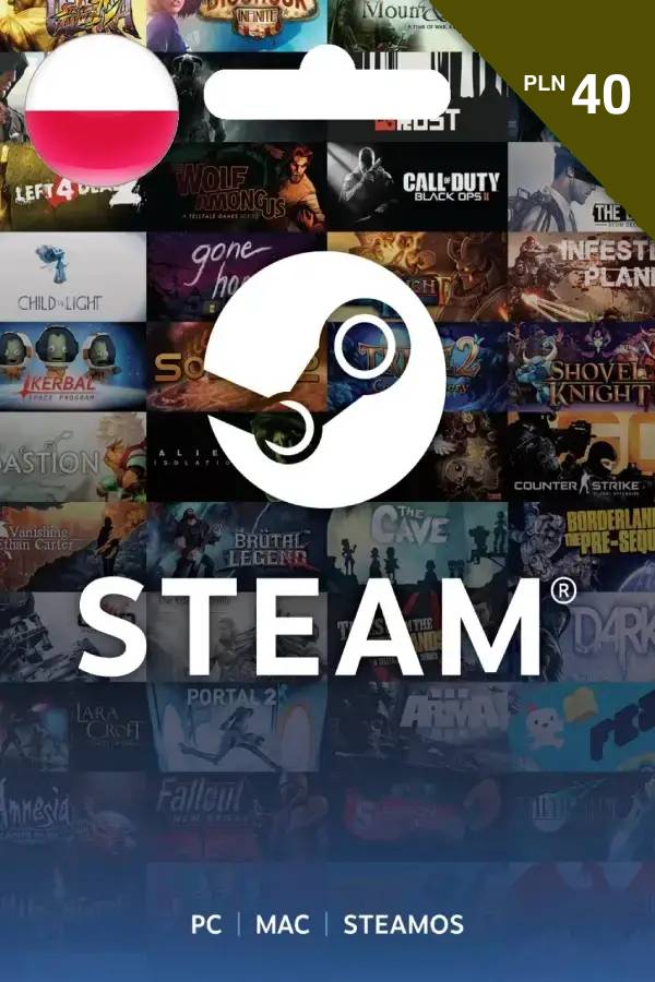Steam Gift Card (PLN 40 | For Poland Currency Only) <span class="ext" style="background-color: #2a475e; color: #FFFFFF;">STEAM</span> <span class="ext ext_digital">digital</span> image 1