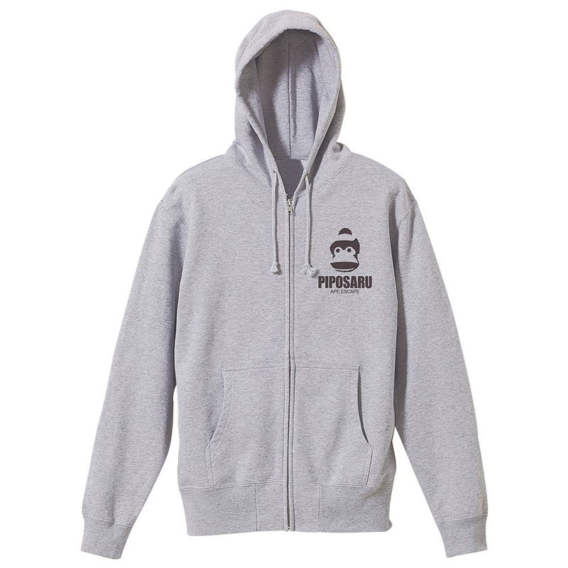 Ape Escape - Piposaru Face Zip Hoodie (Mix Gray | Size XL) image 2