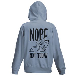 Doko Demo Issyo - Nope Not Today Zippered Hoodie (Acid Blue | Size S)_