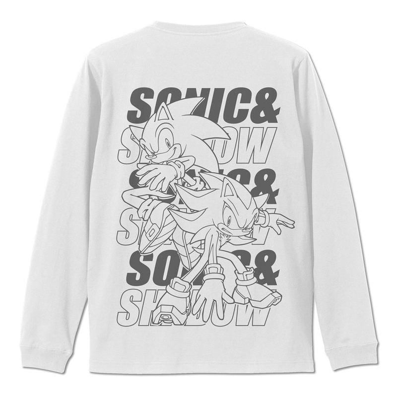 Sonic the Hedgehog - SONIC & SHADOW Long sleeve T-shirt(White | Size L) image 1