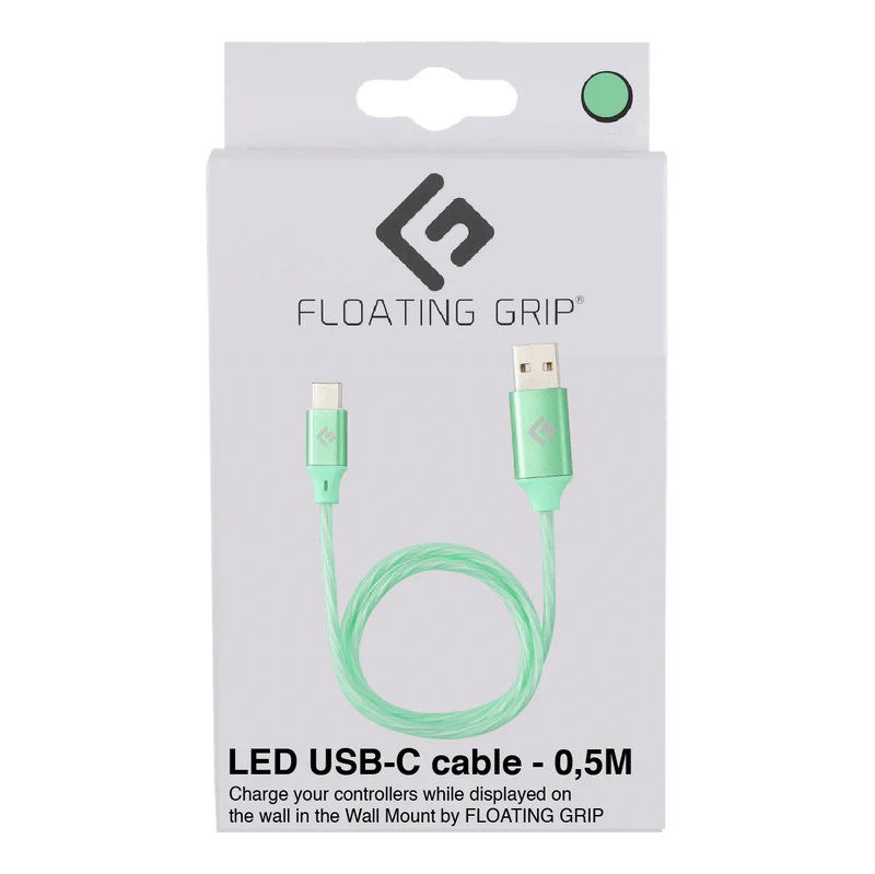 FLOATING GRIP USB-C LED light Cable (Green) for Laptop, Desktop