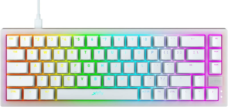 XTRFY K5 Compact Mechanical Gaming Keyboard RGB Wired (White) image 1