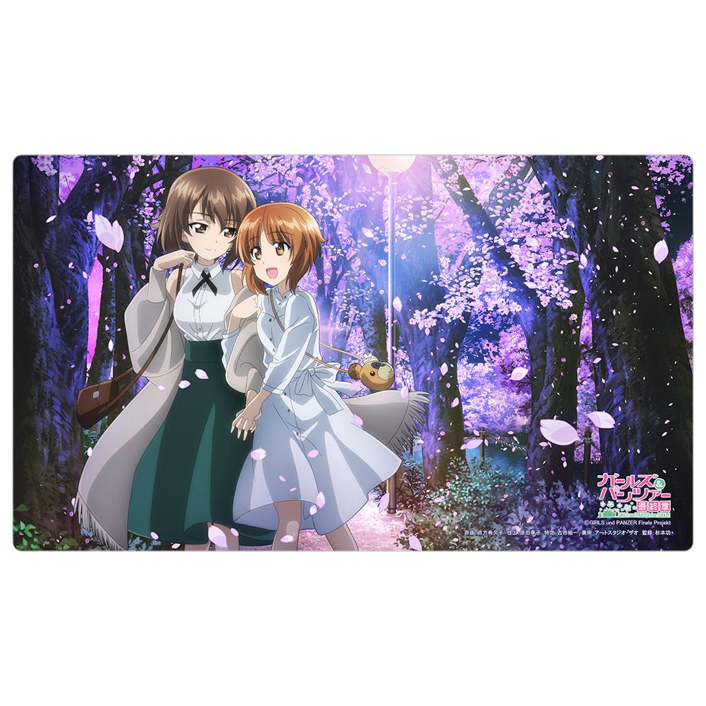 GIRLS und PANZER das Finale Original Illustration Rubber Mat Nishizumi Miho & Nishizumi Maho / Sakura Curtain Damashii