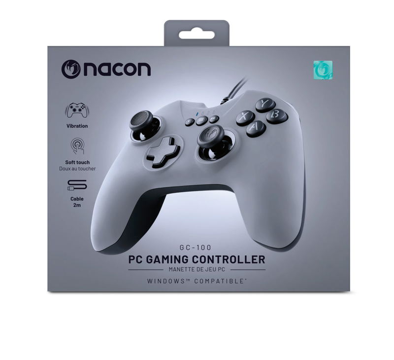 Nacon GC-100 PC Gaming Controller for Windows (Grey) image 1
