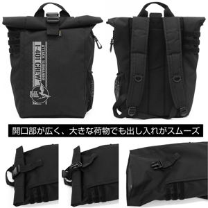 Arpeggio of Blue Steel Roll Top Backpack_