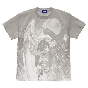 Tsurikichi Sanpei Fish on! River Ver. All print T-shirt  (Light Gray | Size L)_