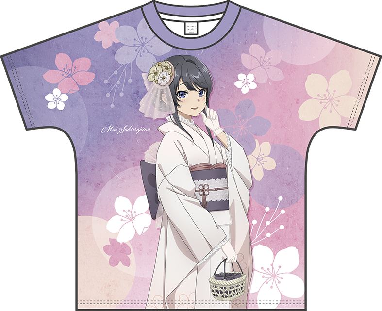 Rascal Does Not Dream of a Knapsack Kid Full Graphic T-shirt Sakurajima Mai  Odekake (Autumn & Winter Ver.)