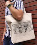 The Girl I Like Forgot Her Glasses - Ai Mie Large Tote Bag Natural thumbnail 2