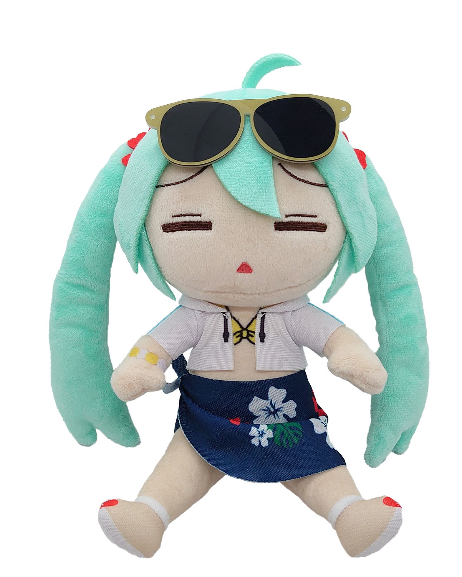Hatsune Miku Series Darugurumi Plush: Hatsune Miku Summer Ver. With Sunglasses Movic