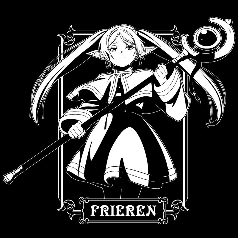 Frieren: Beyond Journey's End - Frieren Zip Hoodie (Black | Size XL) image 4