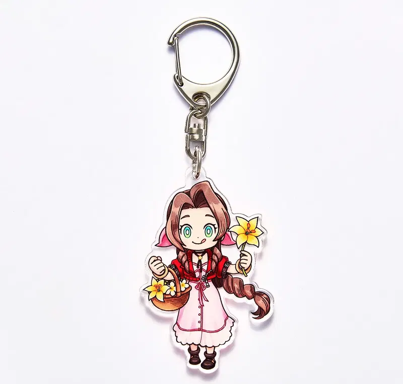 Final Fantasy VII Ever Crisis x Peko & Poko Acrylic Key Chain Aerith image 1