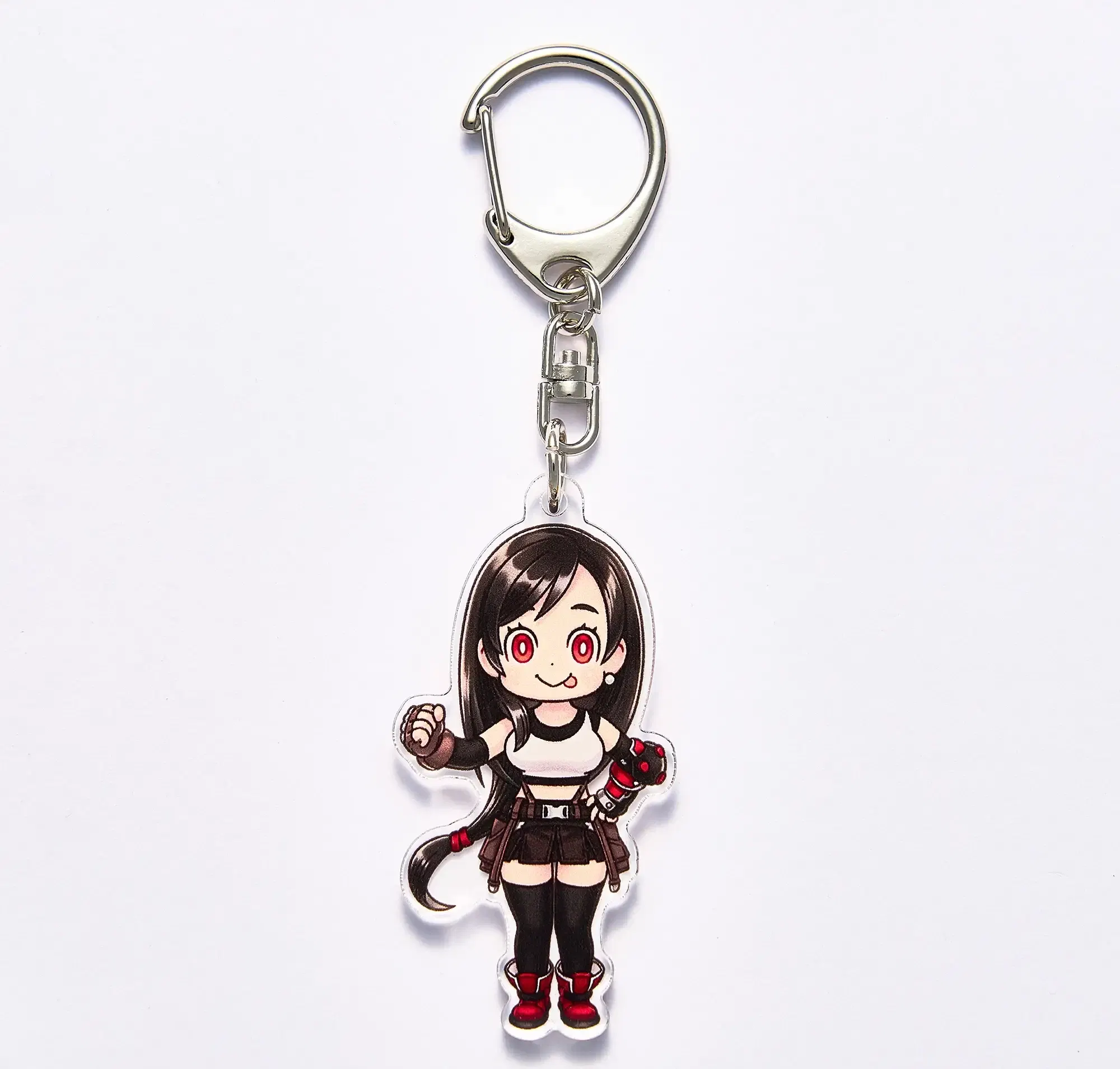 「超希少」ガチャ王　ファイナルファンタジー7　ティファ　クリアキーホルダー Final Fantasy VII Ever Crisis x Peko & Poko Acrylic Key Chain Tifa