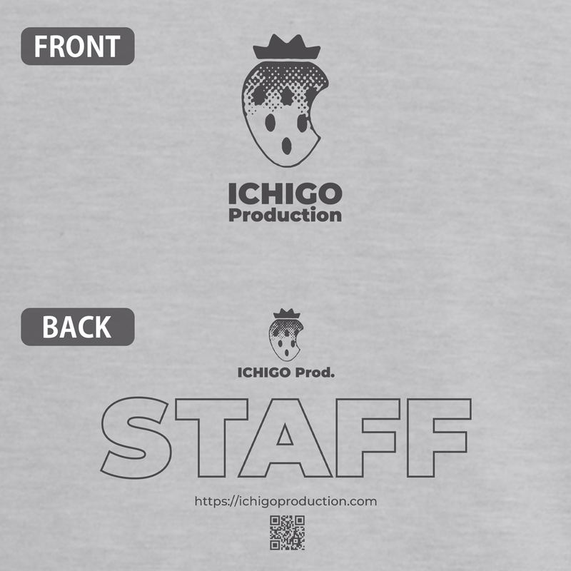 Oshi No Ko Ichigo Production Zip Hoodie (Mix Gray | Size L) image 4