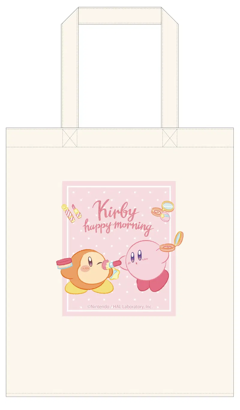Kirby's Dream Land Kirby Happy Morning Cotton Tote Bag Pretend Makeup Play image 1