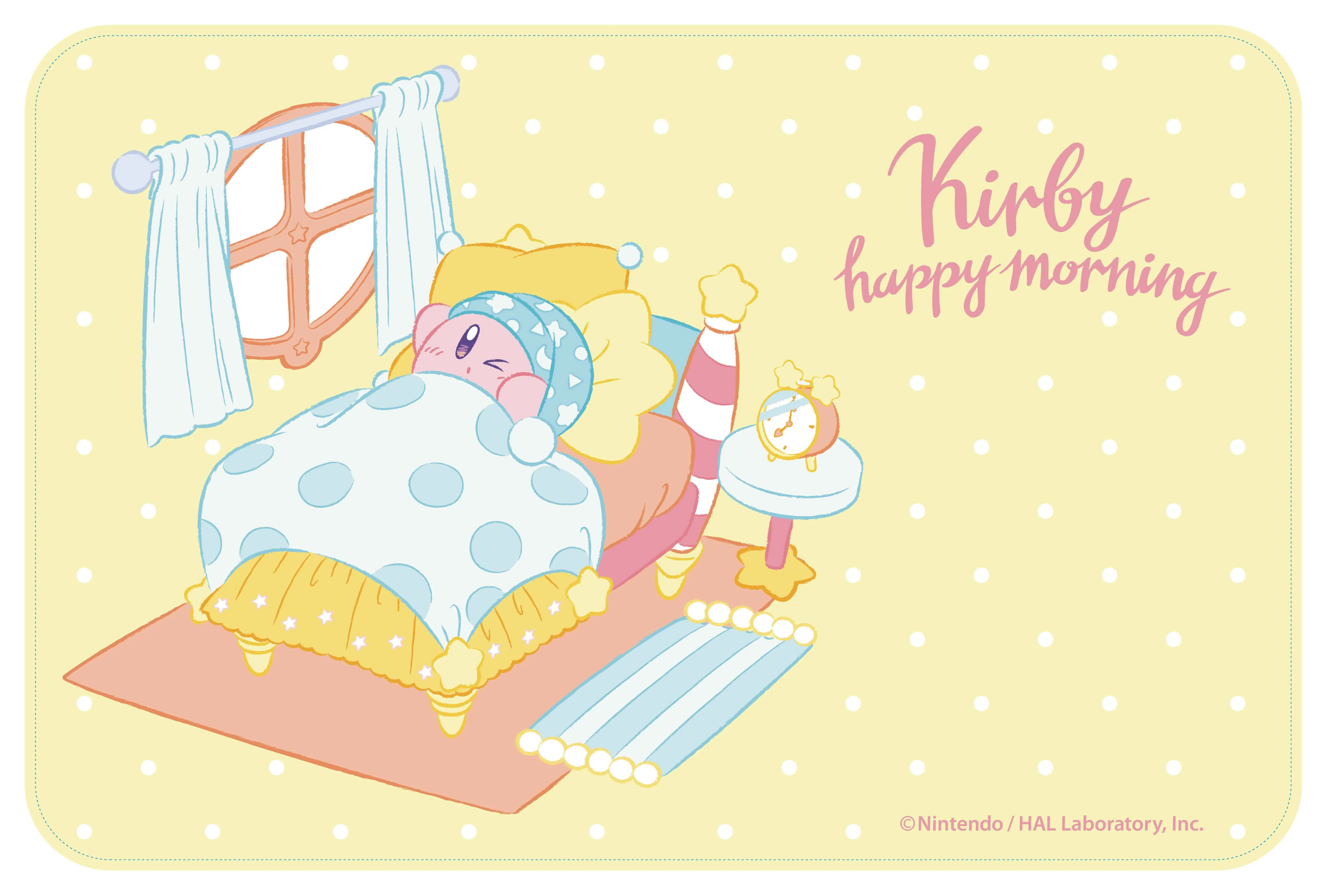 Kirby's Dream Land Kirby Happy Morning Floor Mat Twinkle