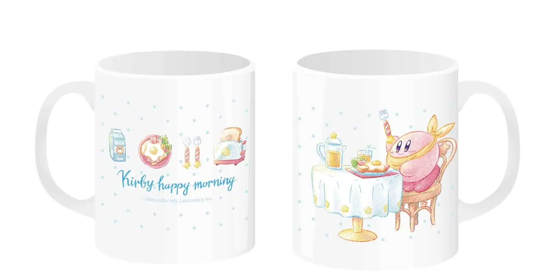 Kirby's Dream Land Kirby Happy Morning Mug Fun Breakfast Twinkle