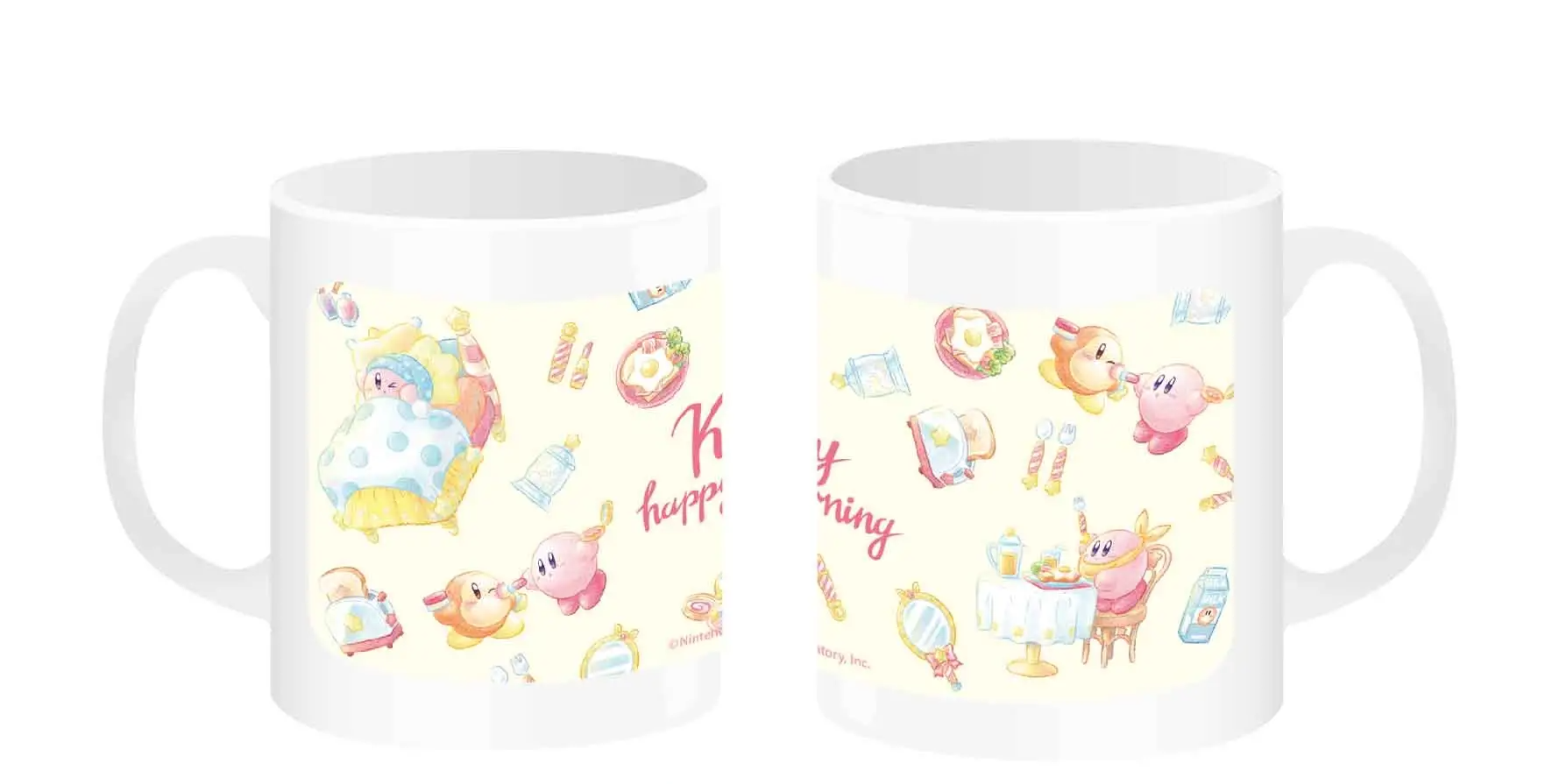 Kirby's Dream Land Kirby Happy Morning Mug Pattern Twinkle