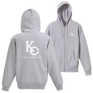 Yu-Gi-Oh! Duel Monsters Kaiba Corporation KC Logo Zip Hoodie (Mix Gray | Size M)_